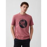 Gap Erkek Açık Kırmızı Marvel Everyday Soft Relaxed Grafik Baskılı T-Shirt - XL