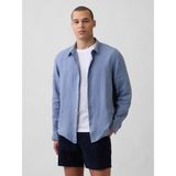 GAP Erkek Açık Mavi %100 Keten Relaxed Gömlek