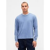 Gap Erkek Açık Mavi Heavyweight Crop T-Shirt