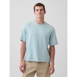Gap Erkek Açık Mavi Heavyweight Relaxed 1969 Logo Crop T-Shirt - 2XL
