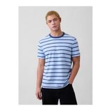 GAP Erkek Açık Mavi Relaxed Bisiklet Yaka T-Shirt