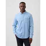 Gap Erkek Açık Mavi Relaxed Denim Gömlek - XS