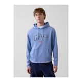 Gap Erkek Açık Mavi Vintagesoft Oversized Americana Logo Sweatshirt