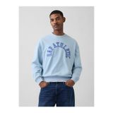 GAP Erkek Açık Mavi VintageSoft Terry Oversized Athletic Sweatshirt