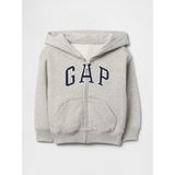 Gap Erkek Bebek Açık Gri Vintagesoft Logo Fermuarlı Sweatshirt - 6 - 12 Ay