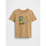 Gap Erkek Bebek Açık Kahverengi Grafik Baskılı T-Shirt - 18 - 24 Ay