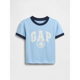 Gap Erkek Bebek Açık Mavi Logo Ringer T-Shirt - 5 Yaş