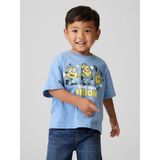 Gap Erkek Bebek Açık Mavi Minions Oversized Grafik Baskılı T-Shirt - 12 - 18 Ay
