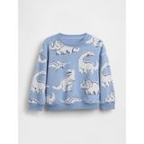 Gap Erkek Bebek Açık Mavi Vintagesoft Fransız Havlu Terry Grafik Baskılı Sweatshirt - 12 - 18 Ay