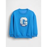 Gap Erkek Bebek Açık Mavi Vintagesoft Grafik Logo Sweatshirt - 6 - 12 Ay