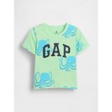 Gap Erkek Bebek Açık Yeşil Grafik Logo T-Shirt - 12 - 18 Ay