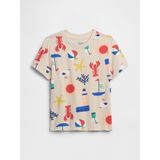 Gap Erkek Bebek Bej Grafik Baskılı T-Shirt - 2 Yaş