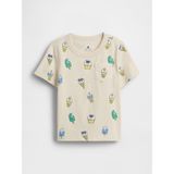 Gap Erkek Bebek Bej Mix & Match Baskılı Cep T-Shirt - 3 Yaş