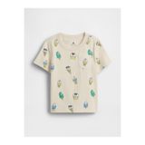GAP Erkek Bebek Bej Mix & Match Baskılı Cep T-Shirt