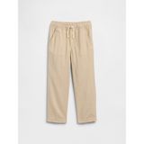 Gap Erkek Bebek Bej Pull-On Tapered Keten Karışımı Pantolon - 4 Yaş
