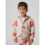 Gap Erkek Bebek Bej Relaxed Logo Fransız Havlu Kumaş Fermuarlı Sweatshirt - 18 - 24 Ay