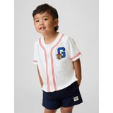 Gap Erkek Bebek Beyaz Brannan Bear Logo Beyzbol Jersey T-Shirt - 2 Yaş