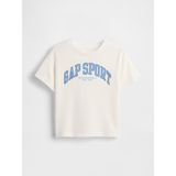 Gap Erkek Bebek Beyaz Gap Logo Fransız Havlu Kumaş T-Shirt - 3 Yaş