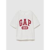 Gap Erkek Bebek Beyaz Gap Logo Fransız Havlu Kumaş T-Shirt - 6 - 12 Ay