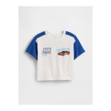 GAP Erkek Bebek Beyaz Hot Wheels Grafik Logo T-Shirt