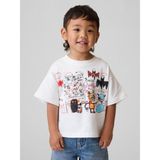 Gap Erkek Bebek Beyaz Jean-Michel Basquiat Grafik Baskılı T-Shirt - 4 Yaş