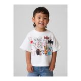 GAP Erkek Bebek Beyaz Jean-Michel Basquiat Grafik Baskılı T-Shirt