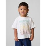 Gap Erkek Bebek Beyaz Keith Haring Grafik Baskılı T-Shirt - 5 Yaş