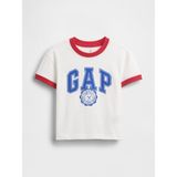 Gap Erkek Bebek Beyaz Logo Ringer T-Shirt - 6 - 12 Ay