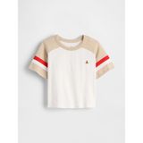 Gap Erkek Bebek Beyaz Raglan Futbol T-Shirt - 6 - 12 Ay