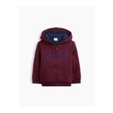 GAP Erkek Bebek Bordo Sherpa Astarlı Logo Fermuarlı Sweatshirt