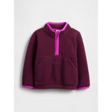 Gap Erkek Bebek Bordo Sherpa Yarım Fermuarlı Pullover Sweatshirt - 12 - 18 Ay