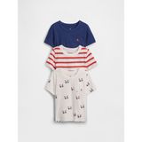Gap Erkek Bebek Çok Renkli Mix & Match Cep T-Shirt (3’lü) - 6 - 12 Ay