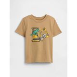 Gap Erkek Bebek Grafik Baskılı T-Shirt Bej