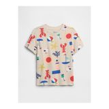 Gap Erkek Bebek Grafik Baskılı T-Shirt Bej