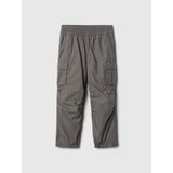 Gap Erkek Bebek Gri Astarlı Paraşüt Kargo Jogger Pantolon - 6 - 12 Ay