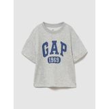 Gap Erkek Bebek Gri Fransız Havlu Kumaş Gap Logo T-Shirt - 12 - 18 Ay