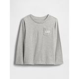 Gap Erkek Bebek Gri Gap Logo Cep T-Shirt - 5 Yaş
