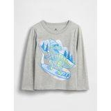 Gap Erkek Bebek Gri Grafik Baskılı T-Shirt - 6 - 12 Ay