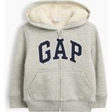 Gap Erkek Bebek Gri Logo Sherpa Fermuarlı Sweatshirt - 2 Yaş