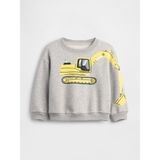Gap Erkek Bebek Gri Vintagesoft Grafik Baskılı Sweatshirt - 12 - 18 Ay