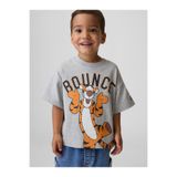 GAP Erkek Bebek Gri Winnie The Pooh Oversized Grafik Baskılı T-Shirt