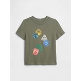 Gap Erkek Bebek Haki Grafik Baskılı T-Shirt - Yeşil - 6 - 12 Ay