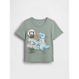 Gap Erkek Bebek Haki Mix & Match Grafik Baskılı T-Shirt - Yeşil - 6 - 12 Ay