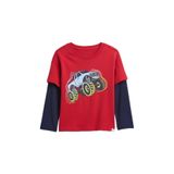 Gap Erkek Bebek Kırmızı Grafik Baskılı T-Shirt - 3 Yaş