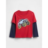 Gap Erkek Bebek Kırmızı Grafik Baskılı T-Shirt - 6 - 12 Ay