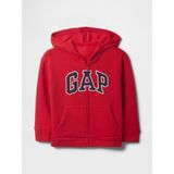 Gap Erkek Bebek Kırmızı Relaxed Logo Zip Sweatshirt Uzun Kollu Konforlu Tasarım - 12 - 18 Ay