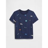 Gap Erkek Bebek Koyu Mavi Grafik Baskılı T-Shirt - 2 Yaş