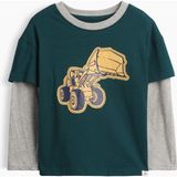 Gap Erkek Bebek Koyu Yeşil Grafik Baskılı T-Shirt - 2 Yaş