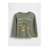 GAP Erkek Bebek Koyu Yeşil Mix & Match Grafik Baskılı T-Shirt