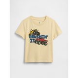 Gap Erkek Bebek Krem Grafik Baskılı T-Shirt - 18 - 24 Ay